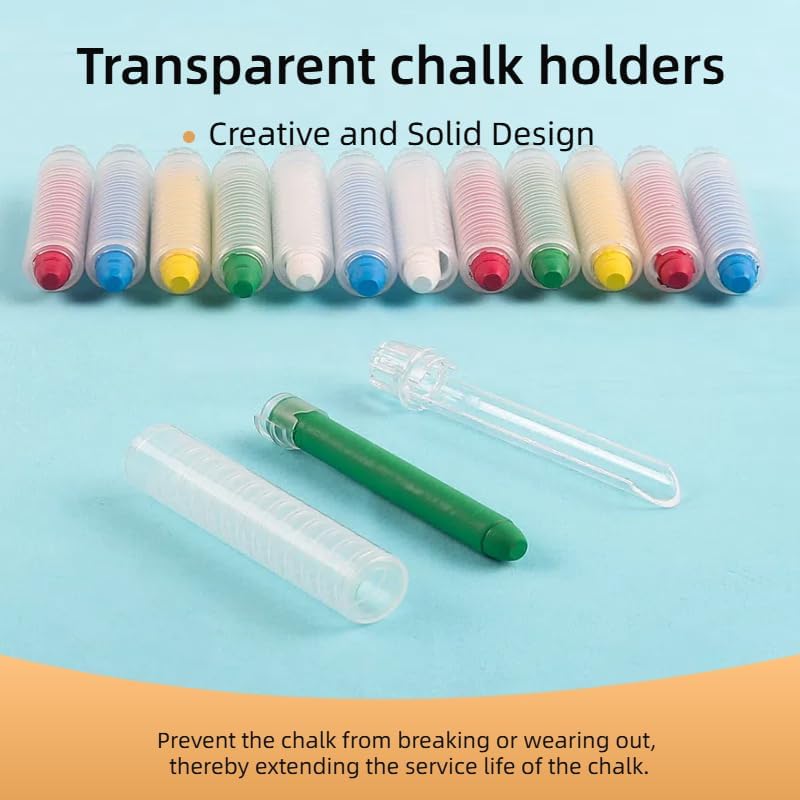 Laoha 10 pcs Plastic Chalk Clip，Transparent Chalk Holders Holder for Kids, Teachers, Students, Classroom or Office Use - Image 3